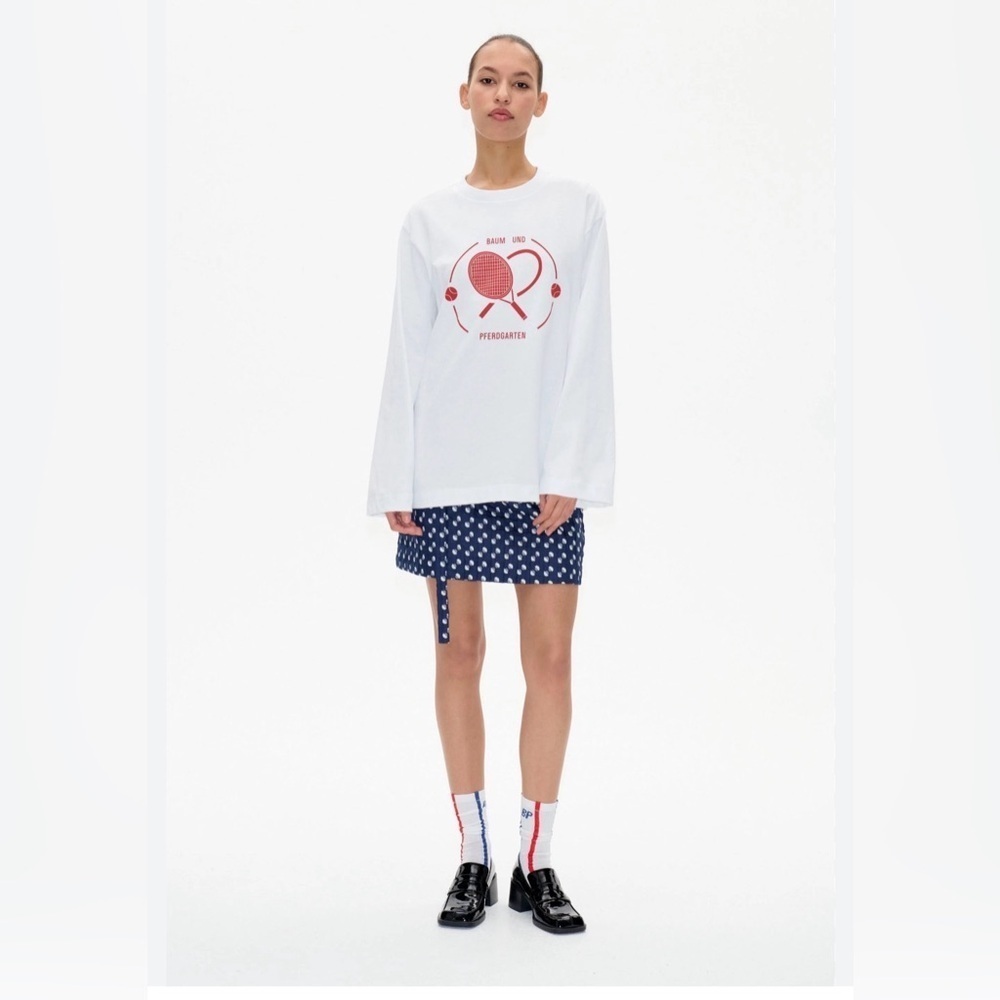 Baum und Pferdgarten tennis Jeevana Women Longsleeves Red|White oversized shirt